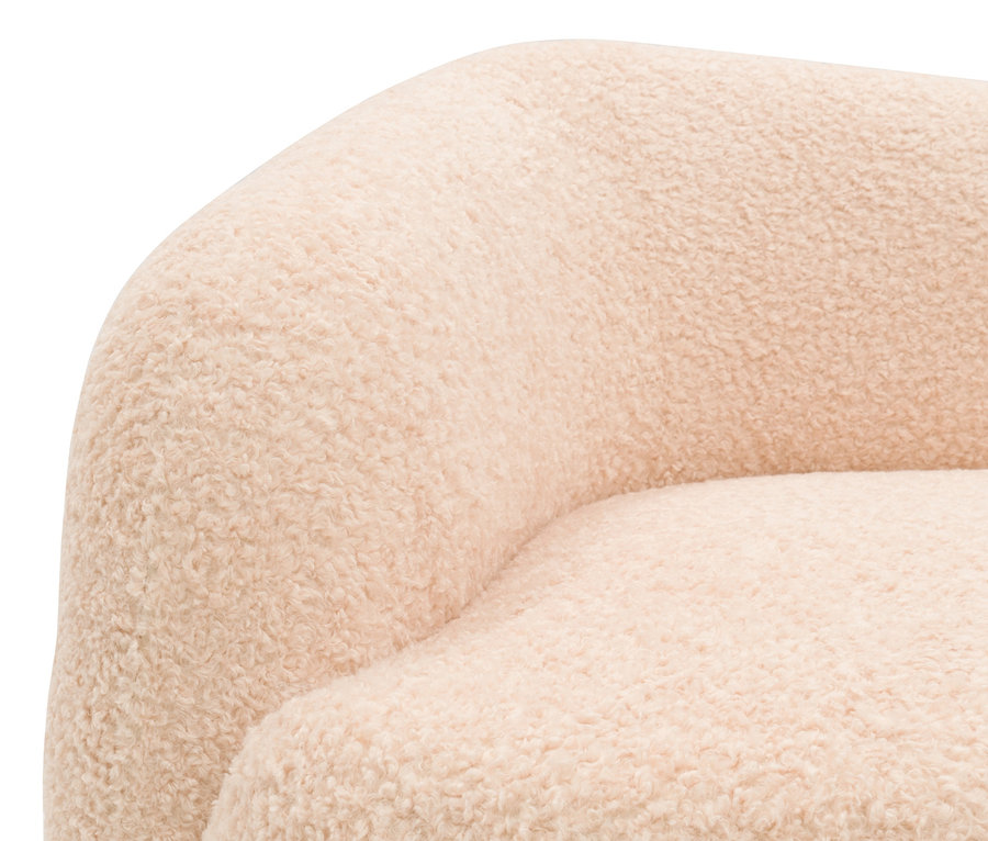 Detail der cremefarbenen DOMO collection Recamiere »Lovund«.