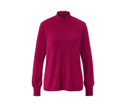 Bedrucktes Blusenshirt mit Stehkragen.