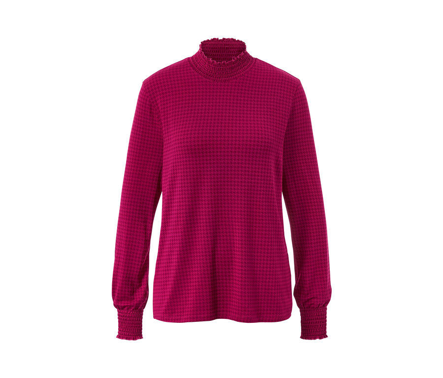 Bedrucktes Blusenshirt mit Stehkragen.