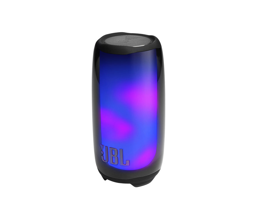 Schwarzer JBL »Pulse 5«, tragbarer Bluetooth®-Lautsprecher mit Lichtshow.