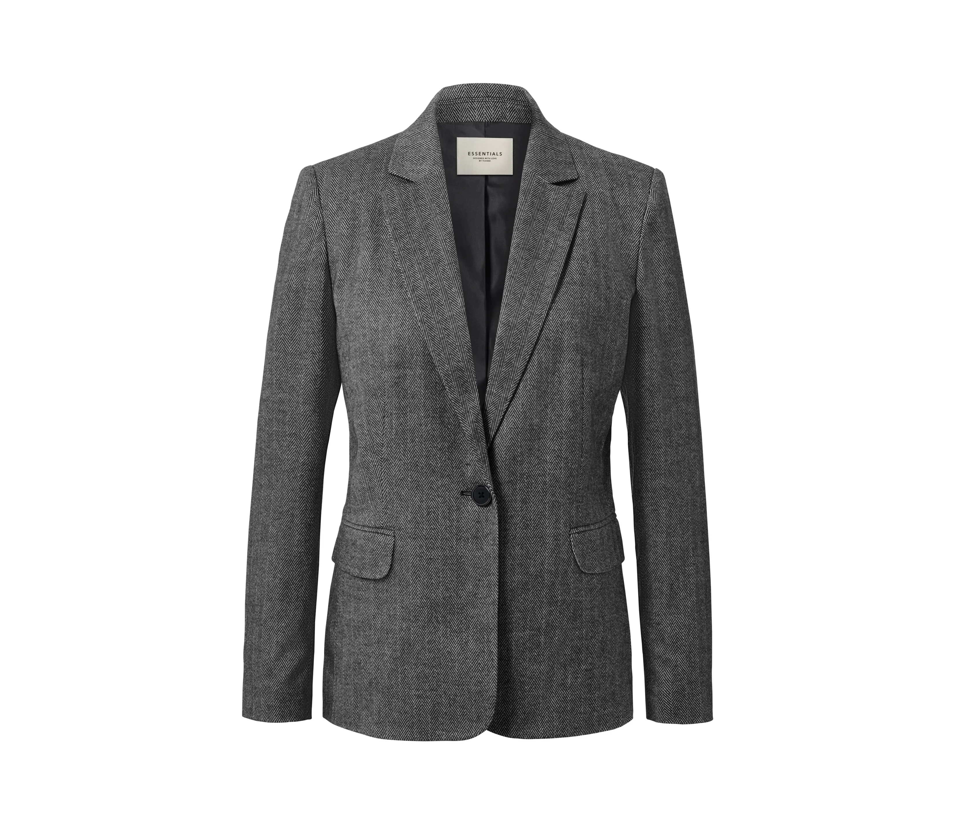 Damen T günstig Kaufen-Tchibo - Webblazer in Herringbone-Optik - Damen - Gr. 38 - schwarz/jacquard. Tchibo - Webblazer in Herringbone-Optik - Damen - Gr. 38 - schwarz/jacquard <![CDATA[Webblazer in Herringbone-Optik Farbe: Schwarz-weiß in Herringbone-Optik Material: 65% Polyest