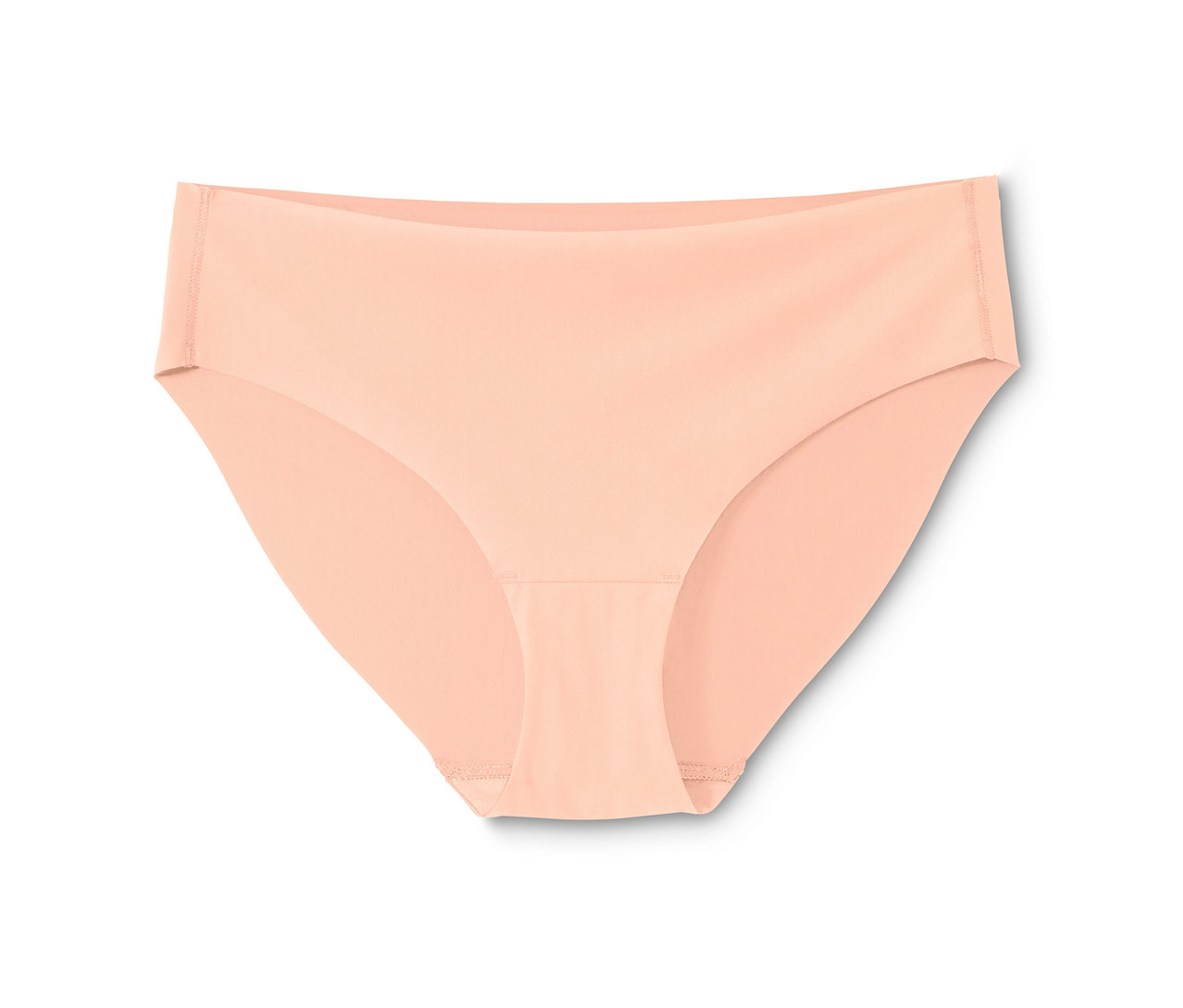 Detailaufnahme eines einzelnen, pfirsichfarbenen Magic-Cut-Slips aus einem 5er-Pack.