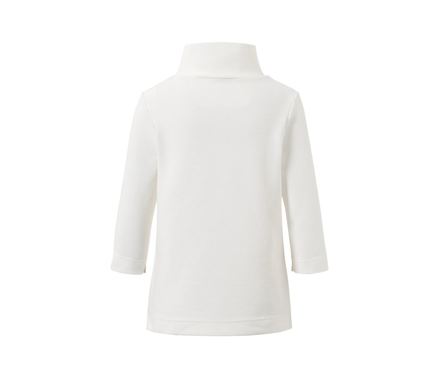 Cremefarbenes Sweatshirt mit 3/4-Arm.