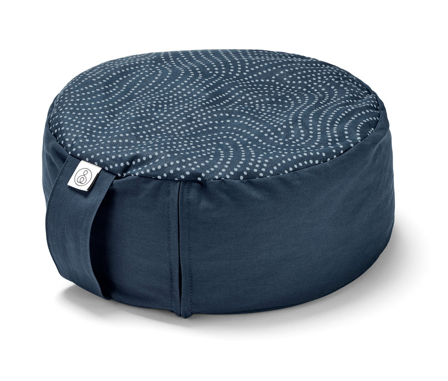 Blaues Meditationskissen.