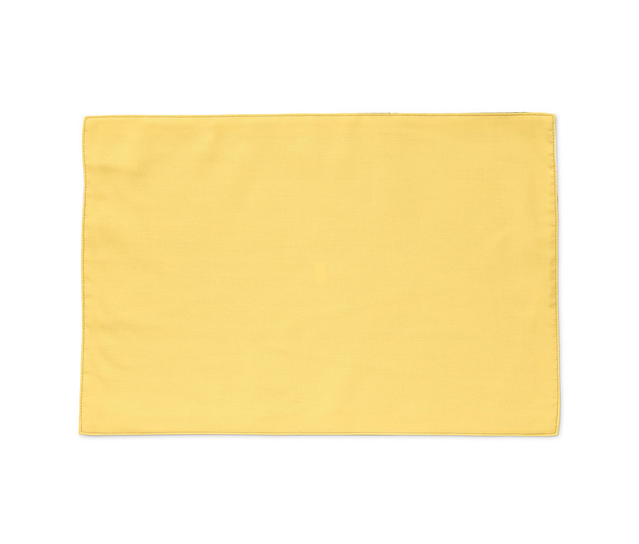 Gelbes 4 Wende-Platzsets, eins von vier.