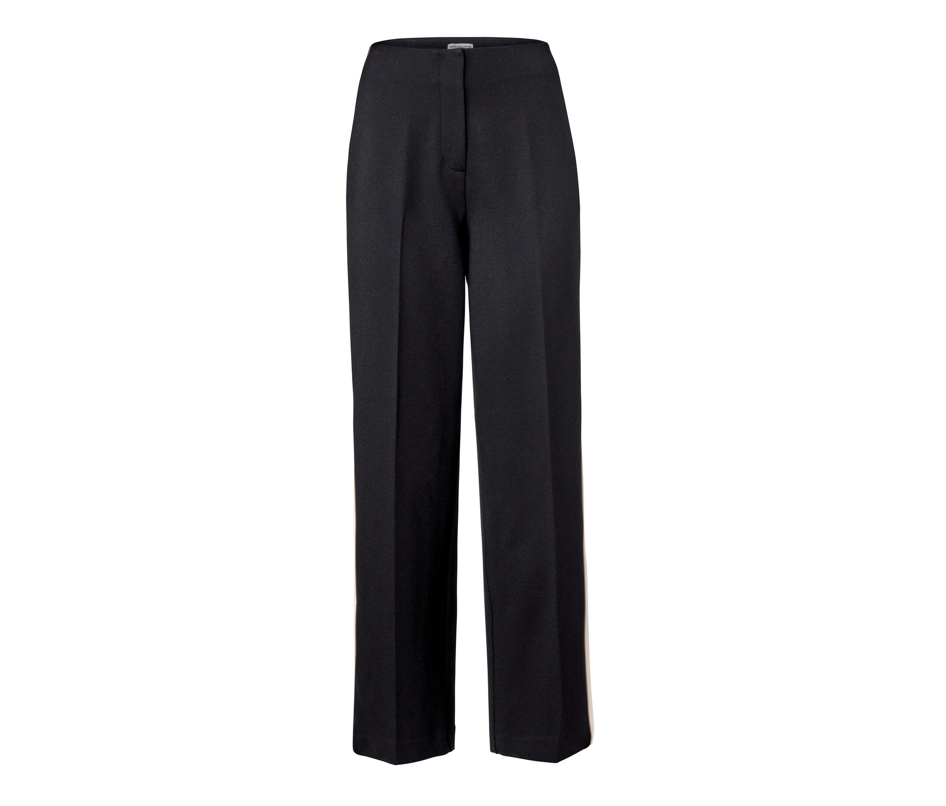 Jerseyhose mit Galonstreifen - Damen - Gr. 38 - schwarz - schwarz