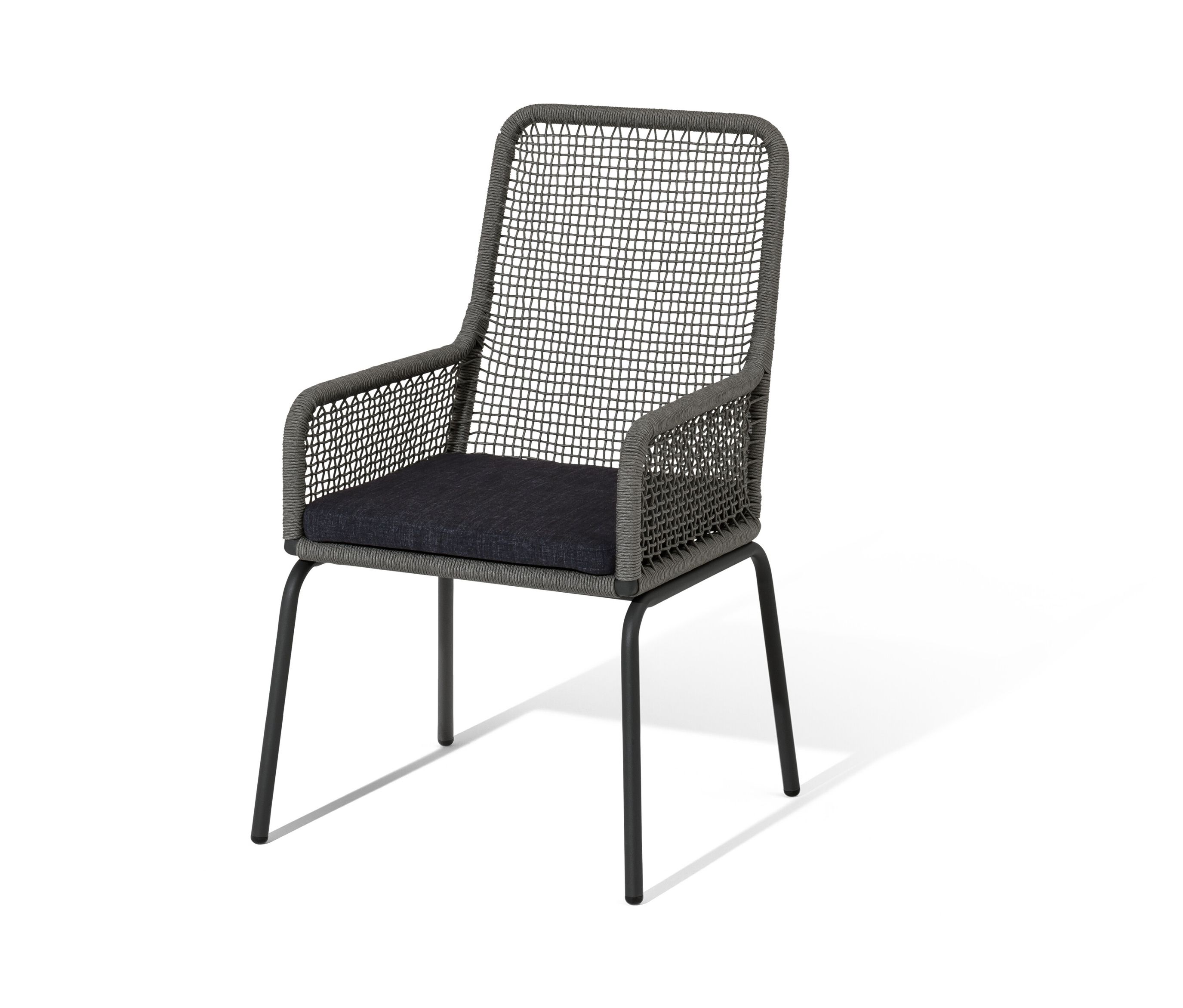 Tchibo - Hochlehner mit Textilgeflecht - 61,5x69x101,5cm - anthrazit - Stahl / Polyester / Polypropylen