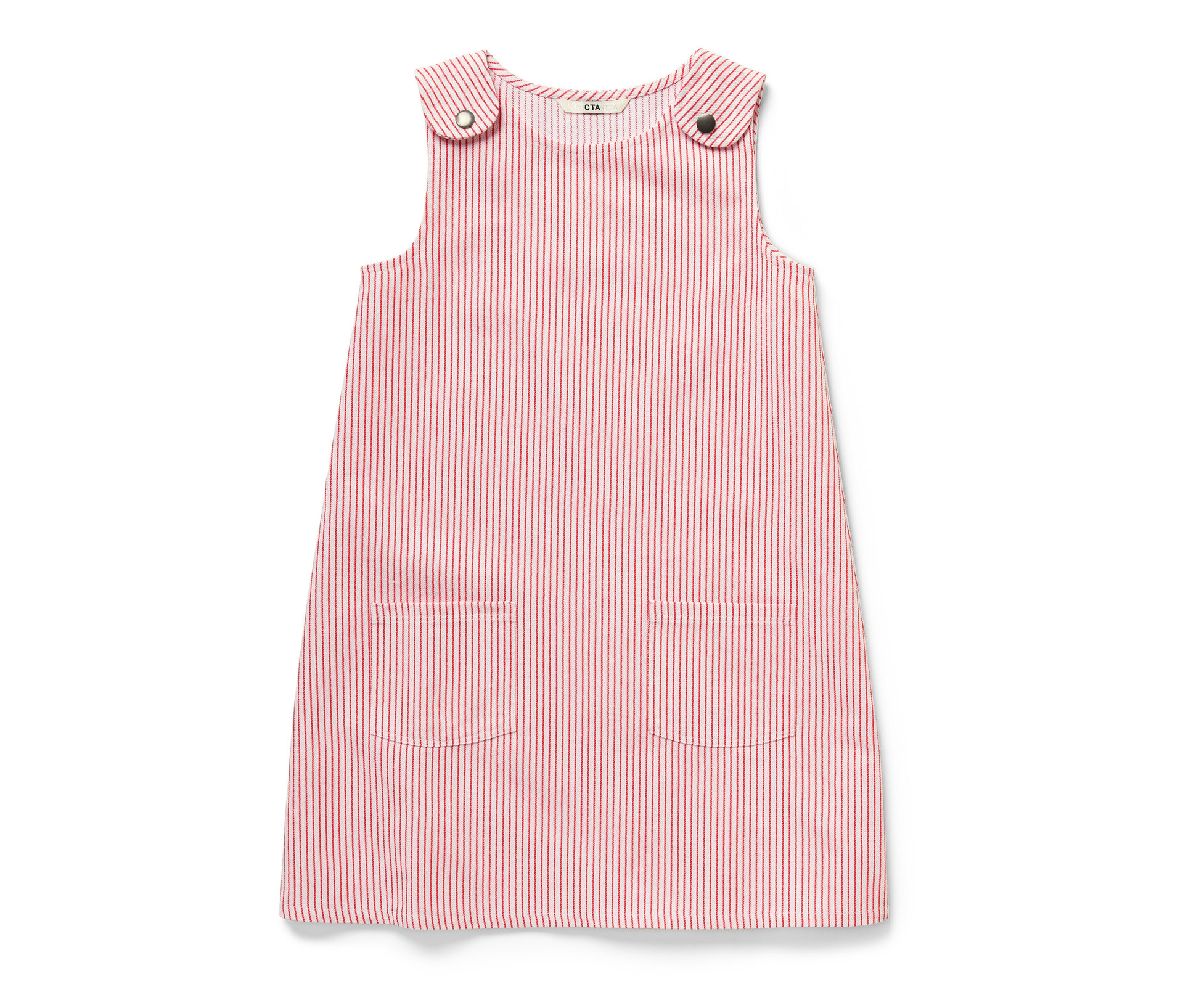 Tchibo - Kinder-Web-Latzkleid - Gr. 86/92 - weiß/gestreift