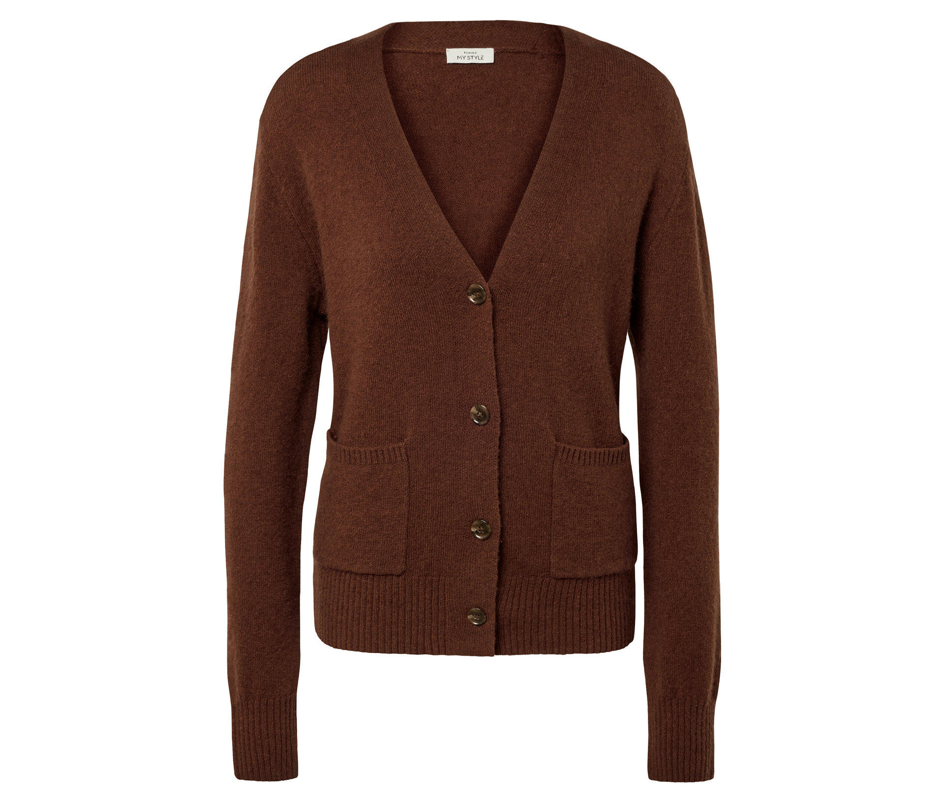 Strickcardigan - Damen - Gr. S - cognac - cognac