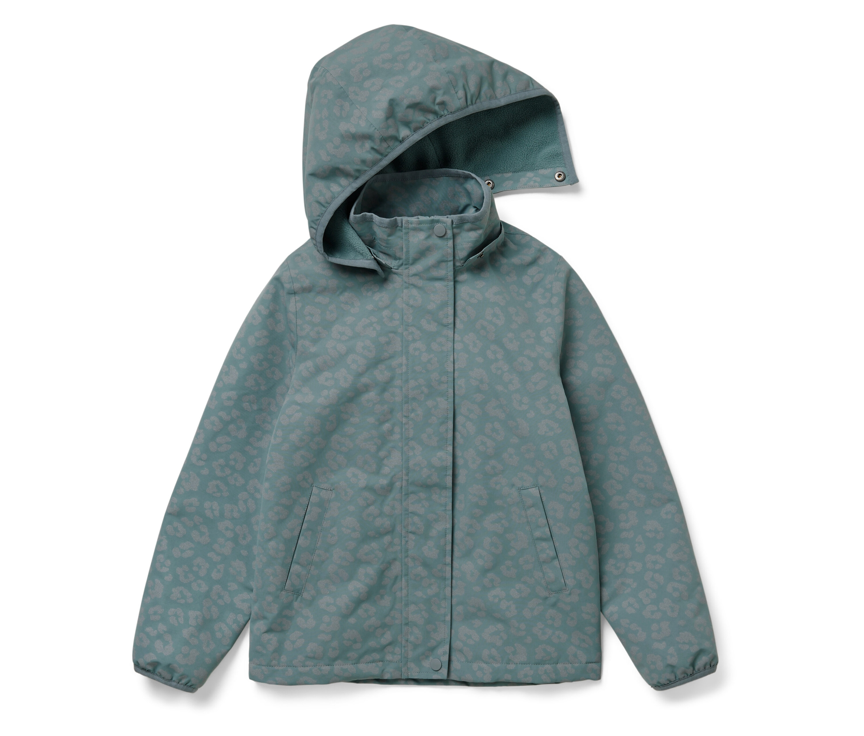 Tchibo - Kinder-Thermo-Regenjacke mit reflektierenden Elementen - Kinder - Gr. 122/128 - silber/print