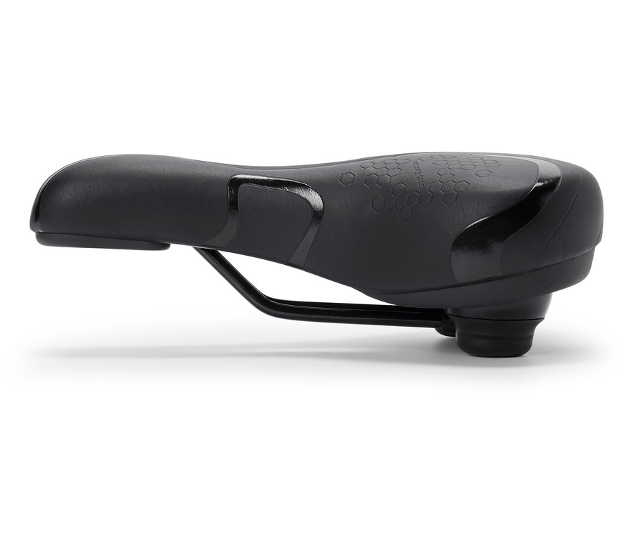 Schwarzer Fahrradsattel.