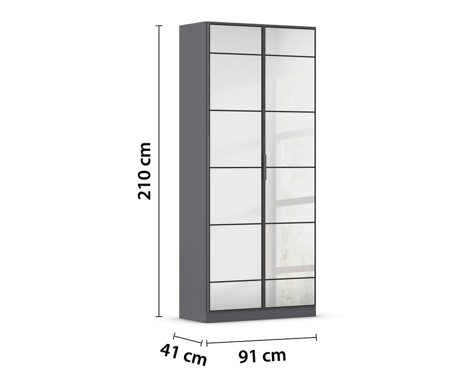 rauch Schrank »Acero«, 2-türig, grau metallic.