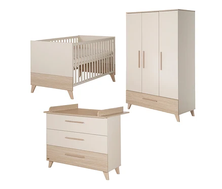 Kinderbett, Kommode und Schrank aus dem roba Set »Sidney« 3-teilig, Kaschmir.