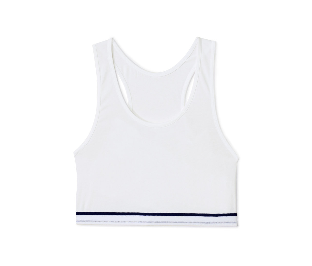 Weißes Mädchen-Bustier aus einem 2er-Set.