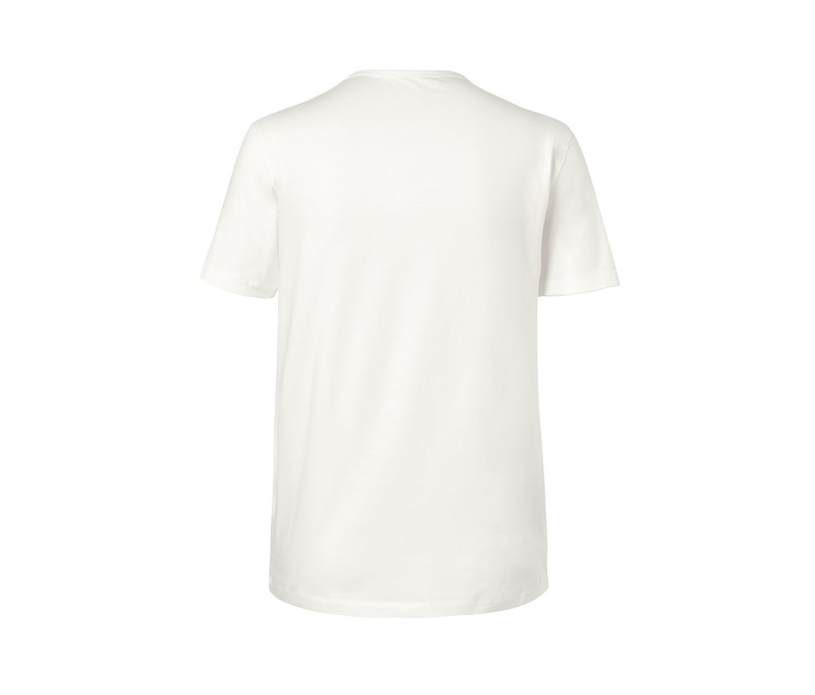 Weißes Jersey-Halbarm-Unterhemd.