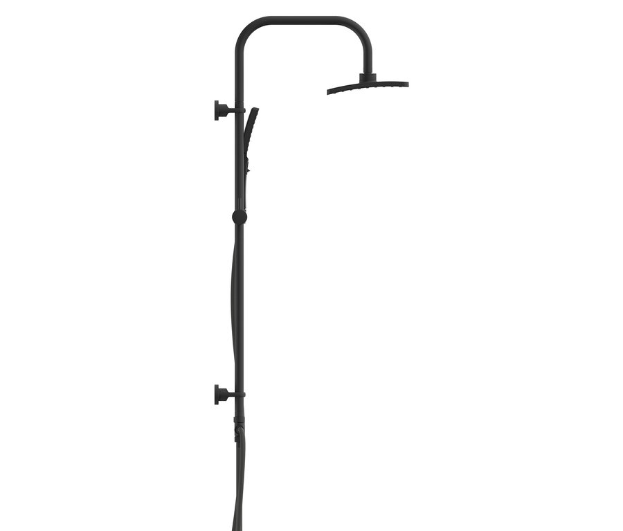 Schwarzes Überkopfbrause-Set »Mallorca«.