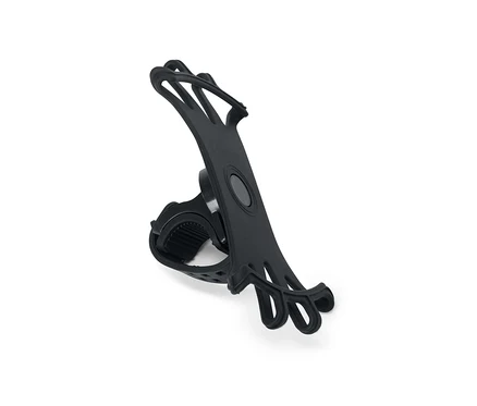 Schwarze Fahrrad-Smartphone-Halterung.