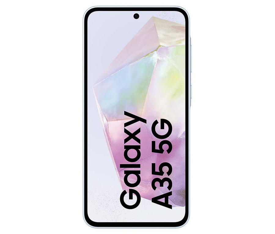 Samsung Galaxy A35 5G 128GB in Eisblau.
