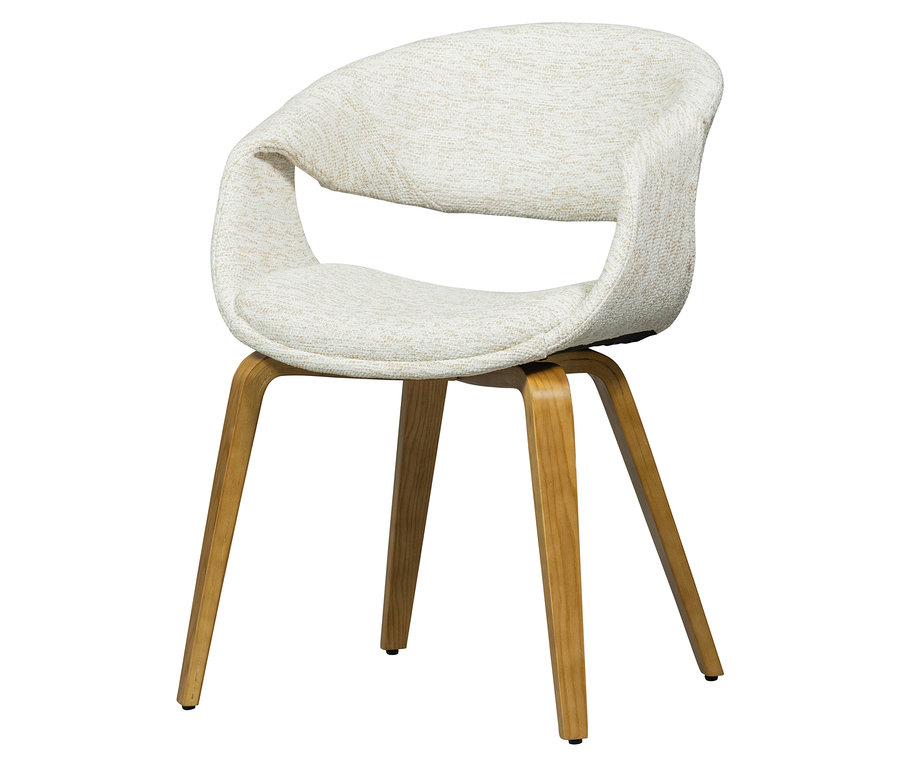 Heller WOOOD Esszimmerstuhl »Yossi« mit naturfarbenem Holzfuß im 2er-Set.