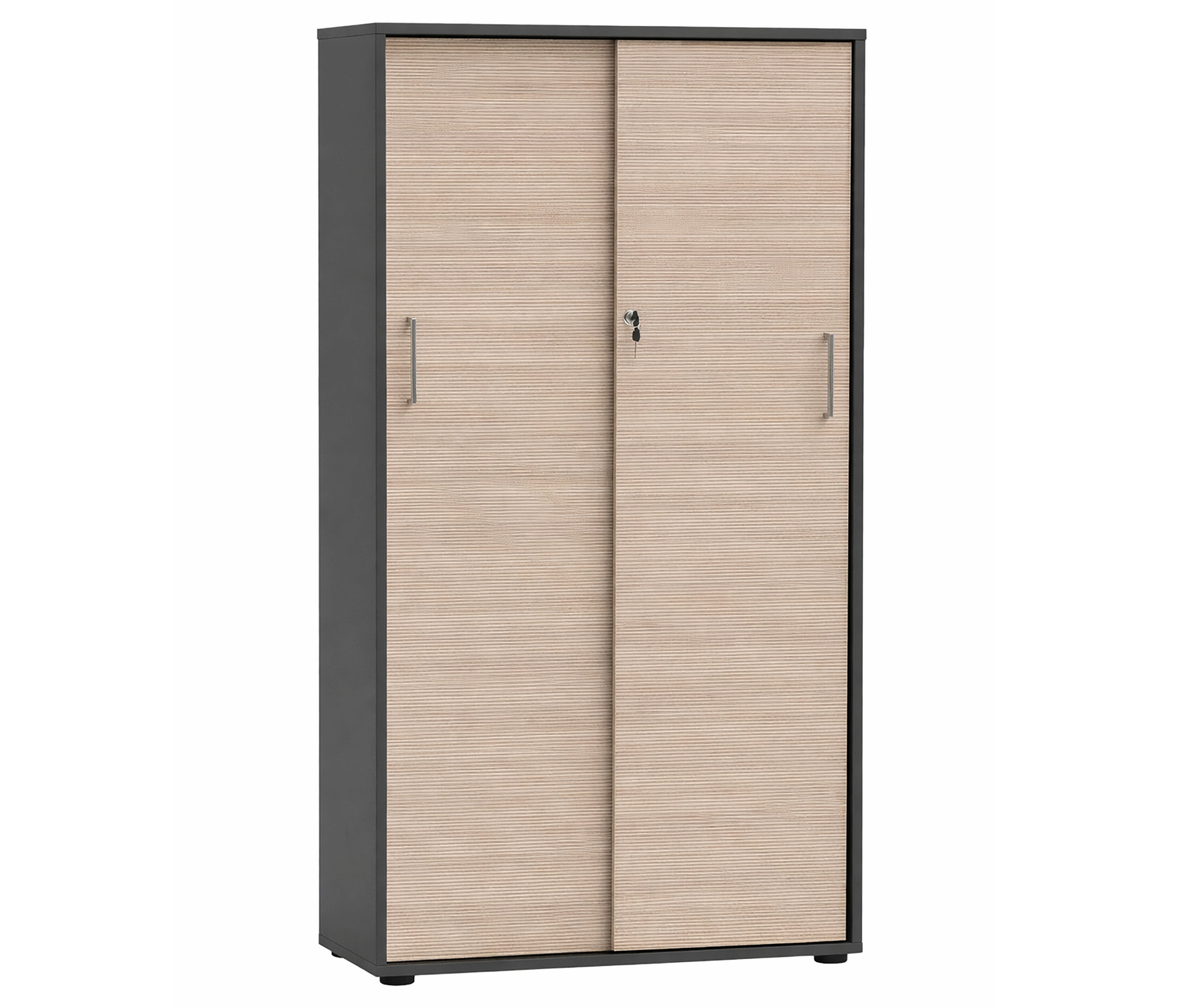 Tchibo - Aktenschrank »Metz« - 80,1x38,2x150cm - silber - - Holzwerkstoffe / Metall
