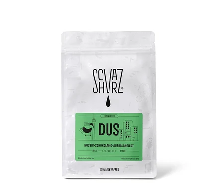 Verpackung von Schvarz - DUS Filterkaffee - 250 g Gemahlen.