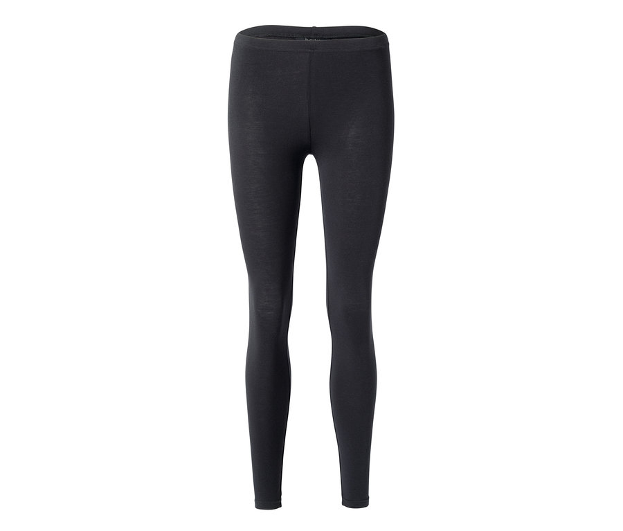Schwarze Leggings auf weißem Hintergrund.