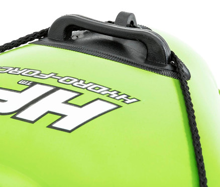 Detailansicht des grünen Bestway® Hydro-Force Angelboot-Sets »Koracle« mit schwarzem Griff und Seil.