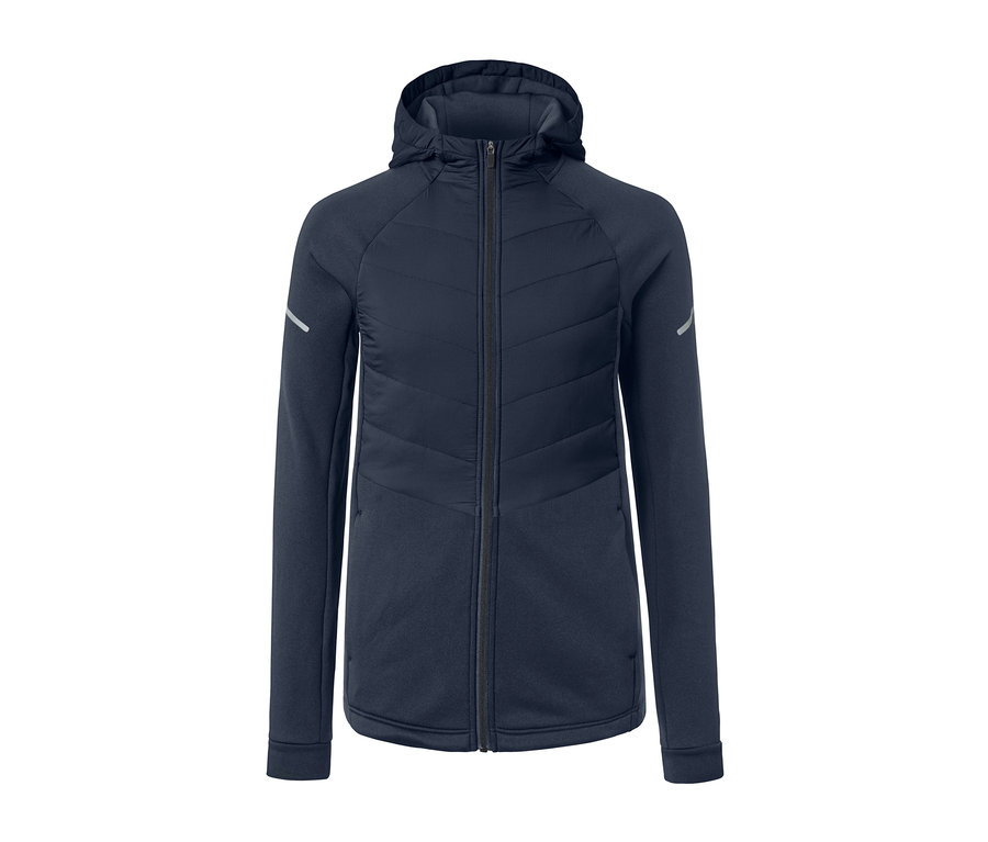 Blaue Thermojacke.