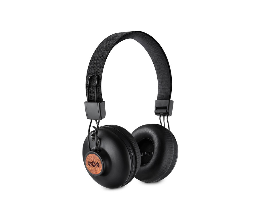 Schwarze House of Marley »Positive Vibration 2« Bluetooth®-On-Ear-Wireless-Kopfhörer.