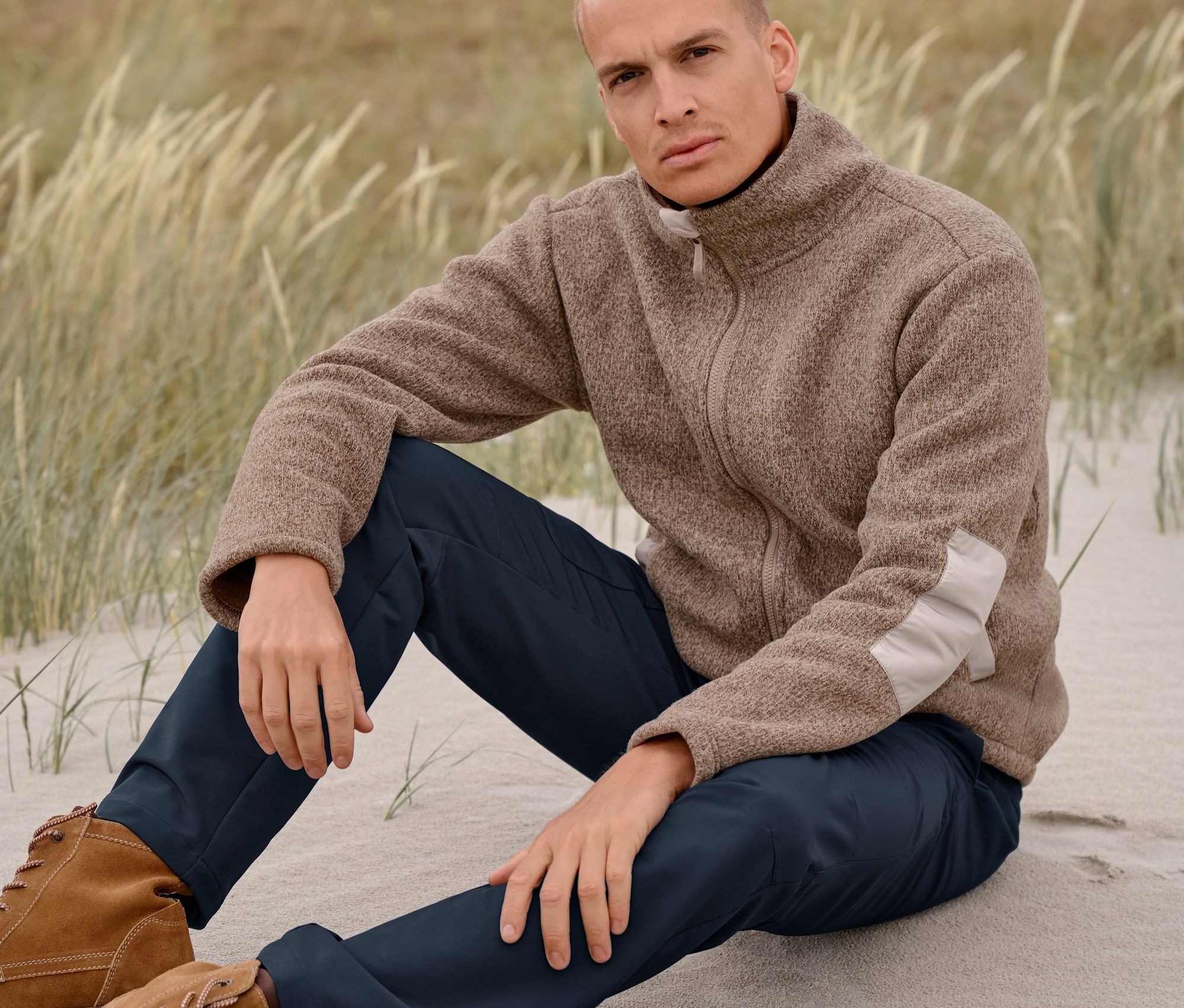 Thumbnail - Tchibo - Thermo-Strickfleece-Jacke - Herren - Gr. XL - braun