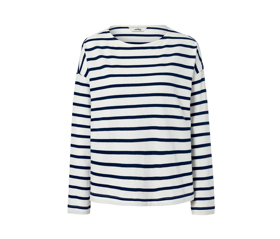 Gestreiftes Sweatshirt mit langen Ärmeln.