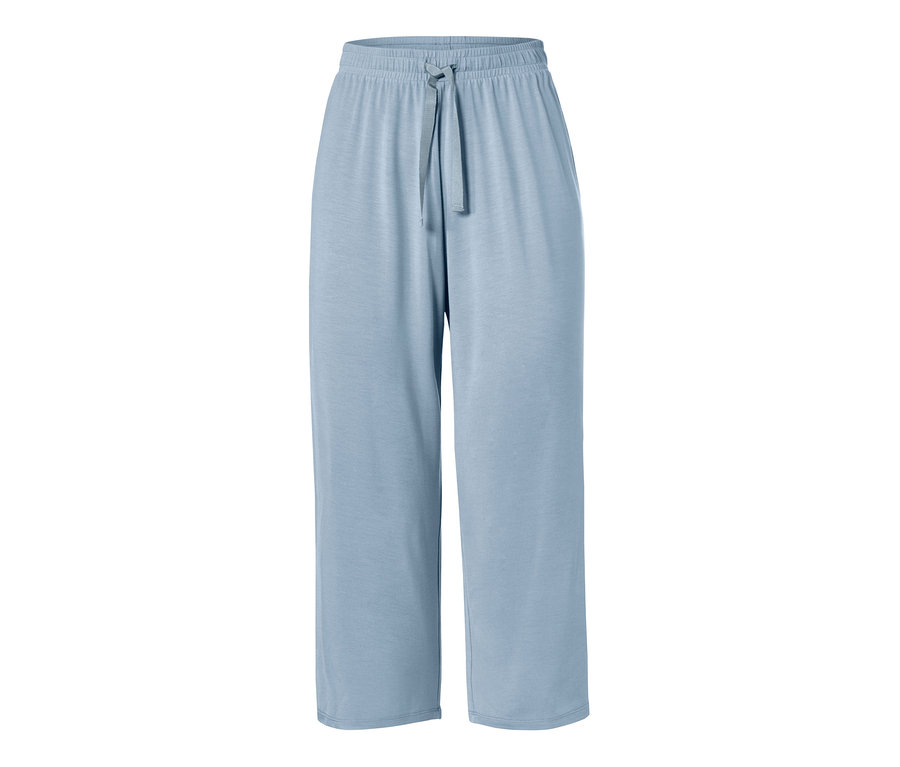 Hellblaue 3/4-Pyjamahose mit Kordelzug.
