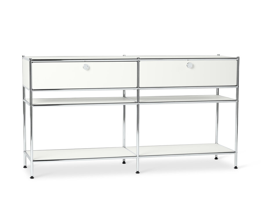 Weiße Konsole Metall »CN3« mit 2 Schubladen.