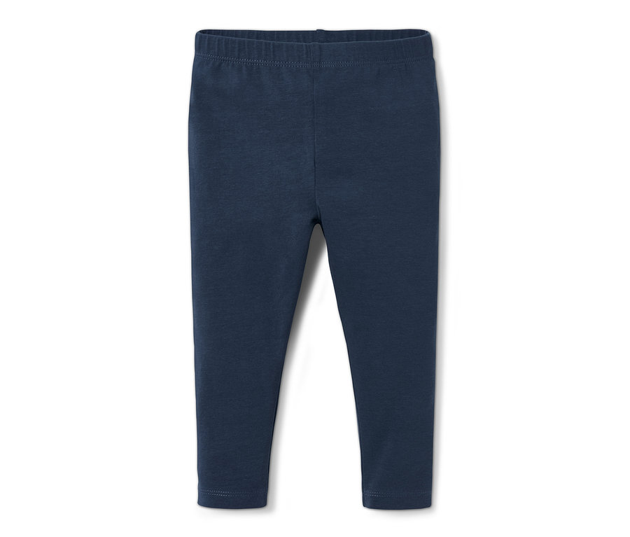 Eine marineblaue Jersey-Leggings, einfarbig, aus einem 5er-Pack auf weißem Hintergrund.