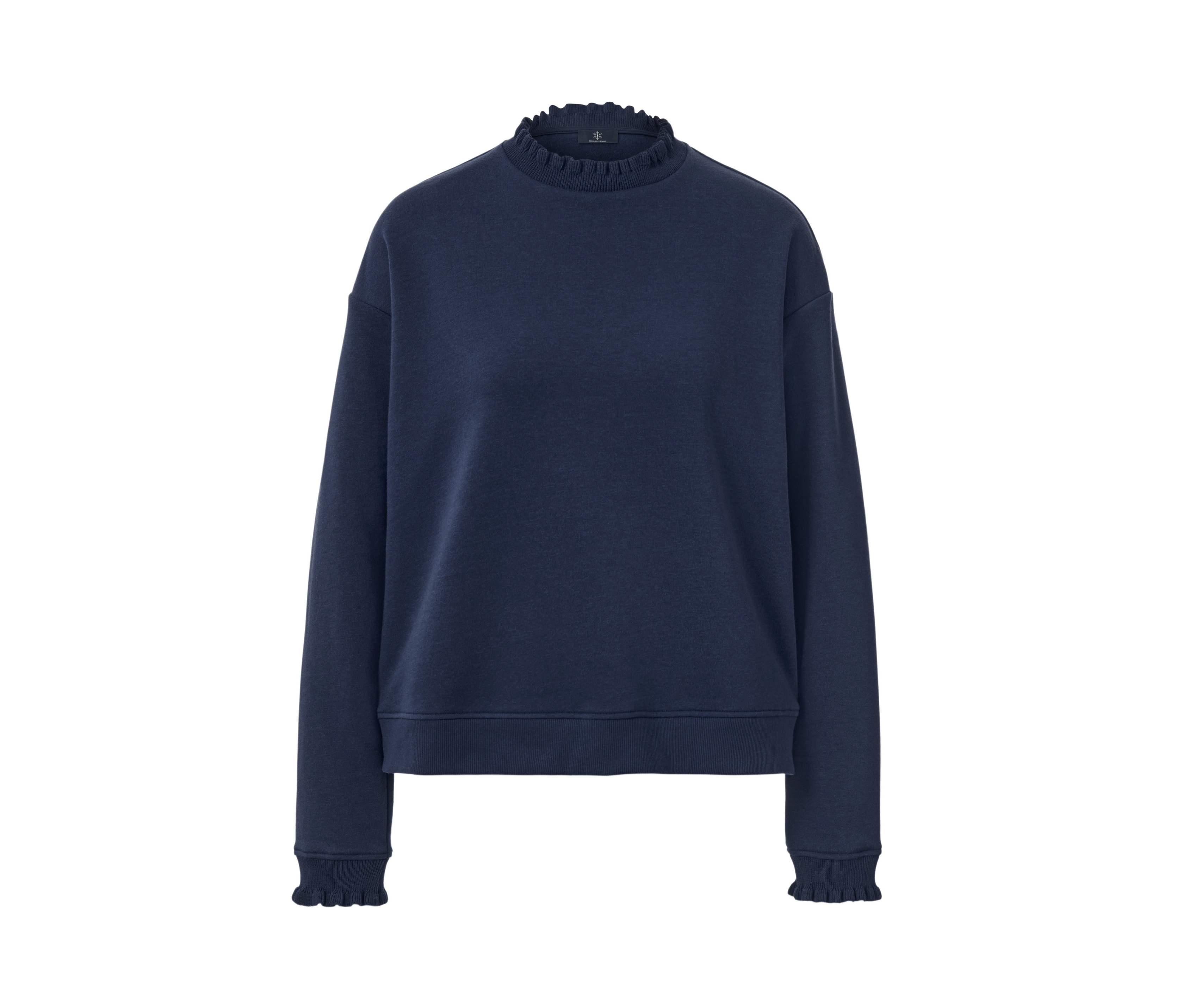 Sweatshirt Baumwolle günstig Kaufen-Tchibo - Sweatshirt mit Strickdetails - Damen - Gr. M - dunkelblau. Tchibo - Sweatshirt mit Strickdetails - Damen - Gr. M - dunkelblau <![CDATA[Sweatshirt mit Strickdetails Farbe: Dunkelblau Material: 60% Baumwolle (aus ökologischem Anbau), 40% Polyester 