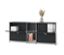 Sideboard Metall »CN3« mit 4 Klappenfächern, schwarz - Matt schwarz