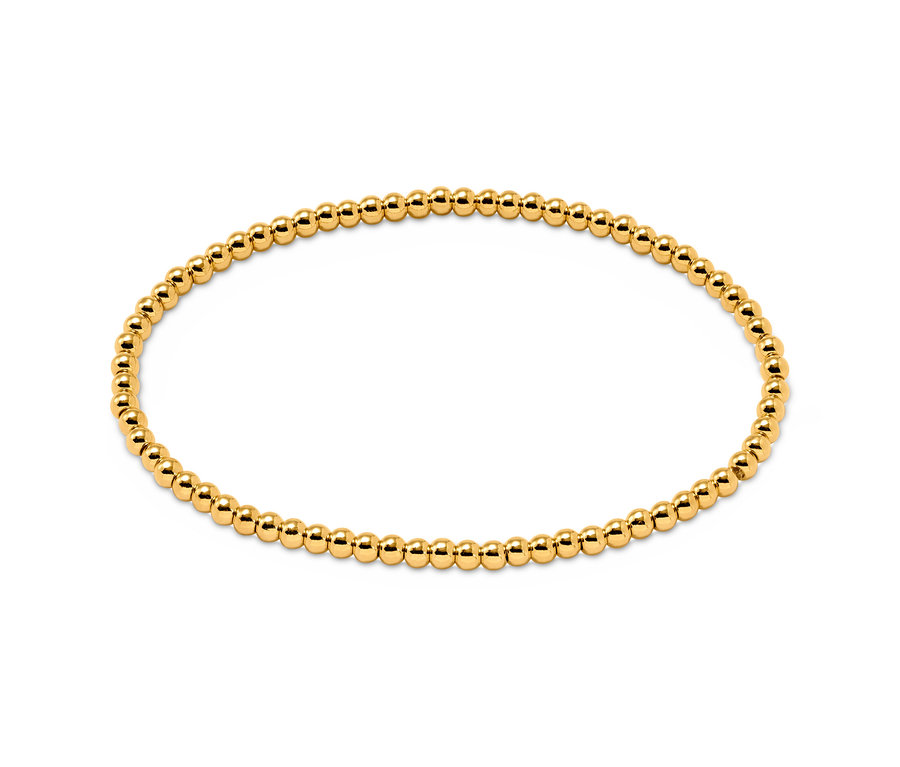 Armband-Set mit Glasperlen, goldfarben.