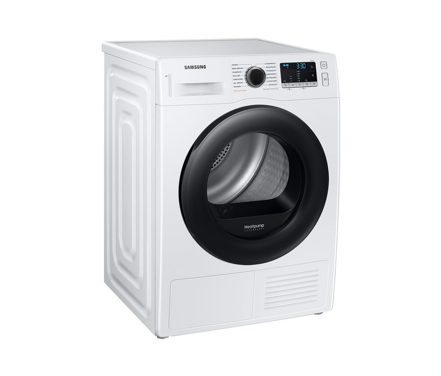 Weißer Samsung Wärmepumpentrockner DV9ETA040AE/EG, A++ (von A+++ bis D), 9 kg.