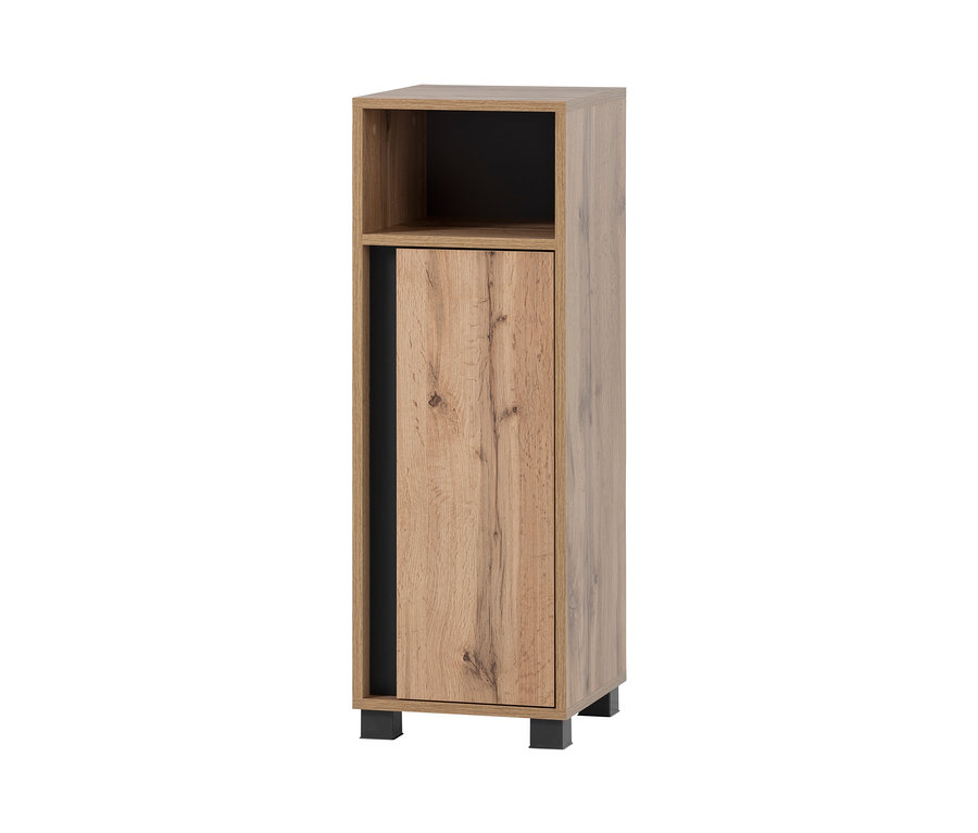 Highboard »Dex«, schwarz/eiche.