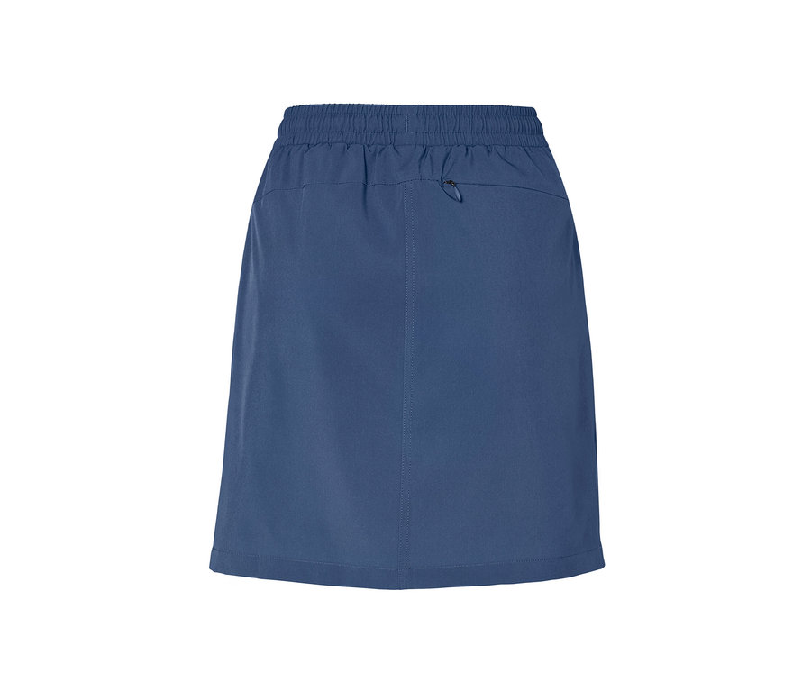 Blaue Funktionsrockshorts.