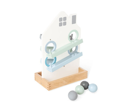 Pinolino Kugelbahn »Bente« in Hausform mit Holzkugeln.