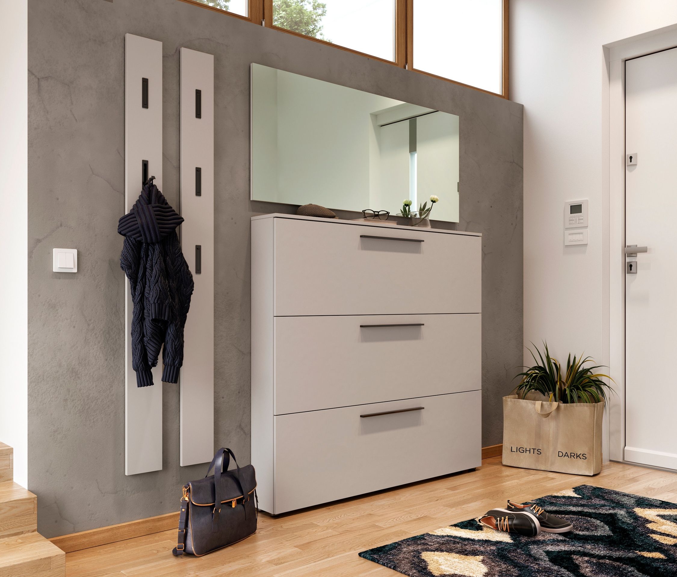 Thumbnail - Tchibo - Schuhschrank »Utah« - 140x129x19cm - schwarz - Holz