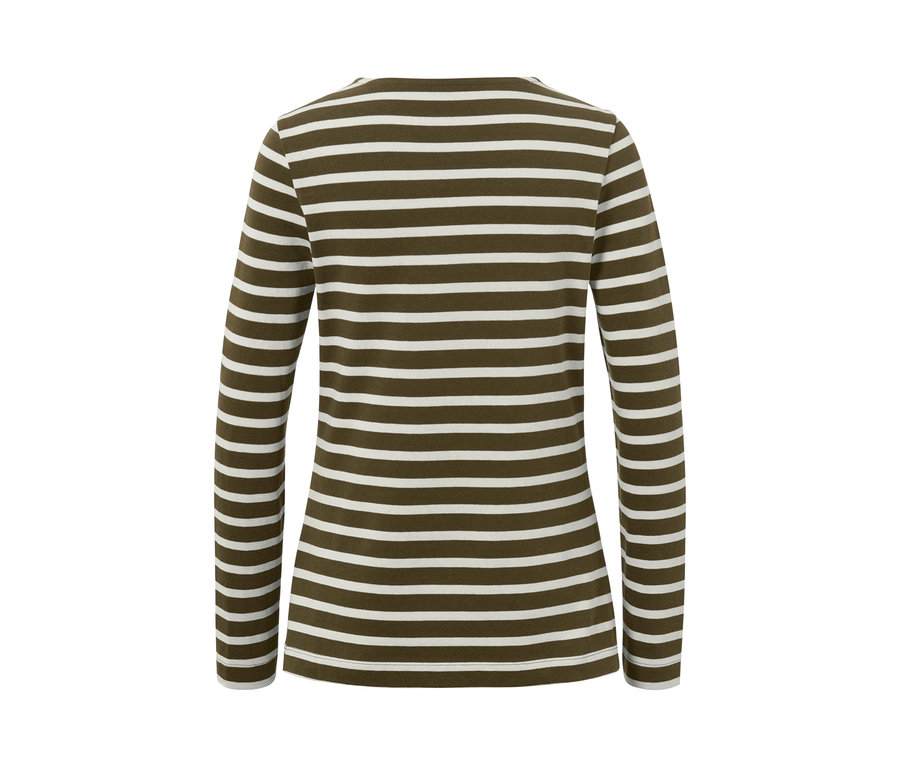 Gestreiftes Langarmshirt.