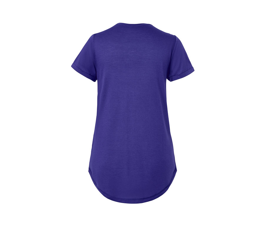 Lila Longshirt von hinten.