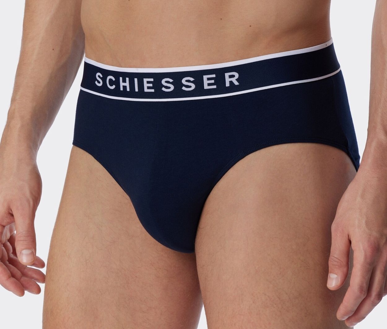 Thumbnail - 3 Schiesser Rio-Slips mit Bio-Baumwolle - Herren - Gr. M/5 - dunkelblau
