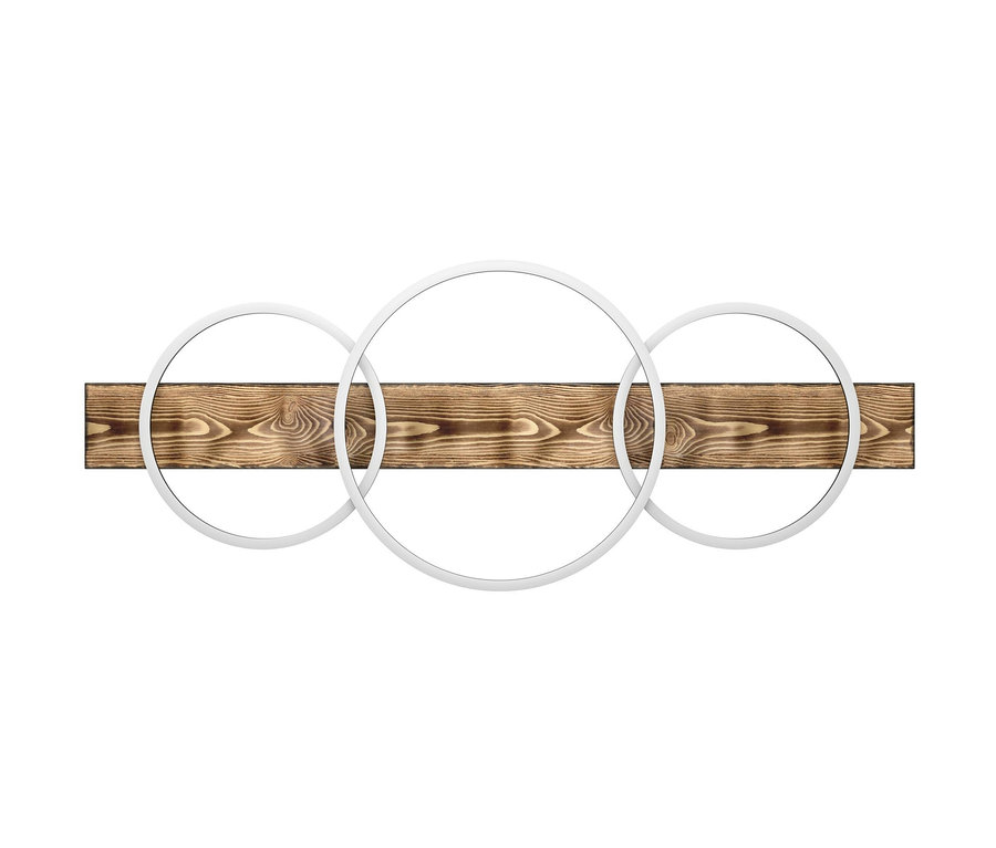 Eglo 3er-LED-Deckenleuchte "Boyal" auf Holz.