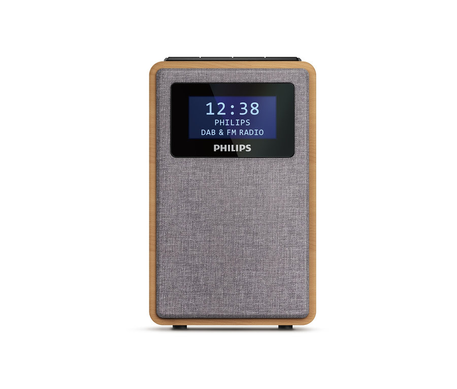 Philips DAB-Radio »TAR5005« zeigt die Uhrzeit 12:38 auf dem Display.
