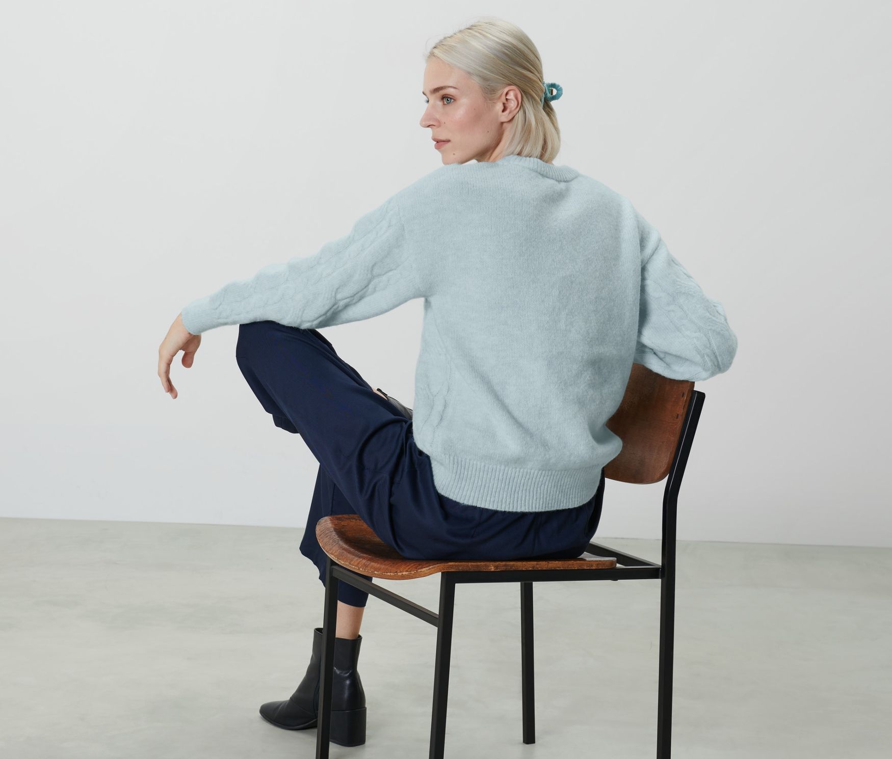 Thumbnail - Tchibo - Strickpullover - Damen - Gr. L - hellblau