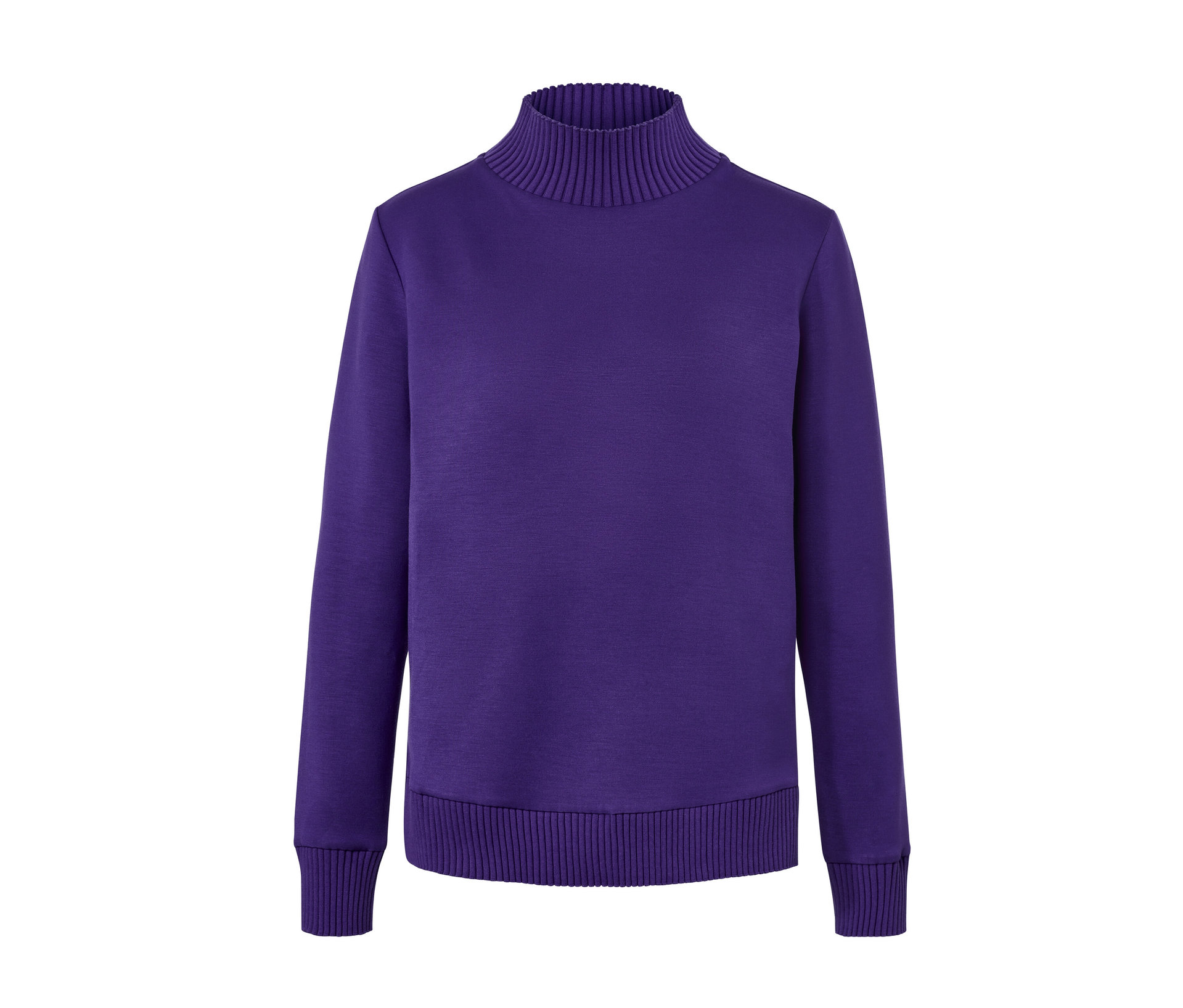 Sweatshirt mit Stehkragen - Damen - Gr. M - lila - lila