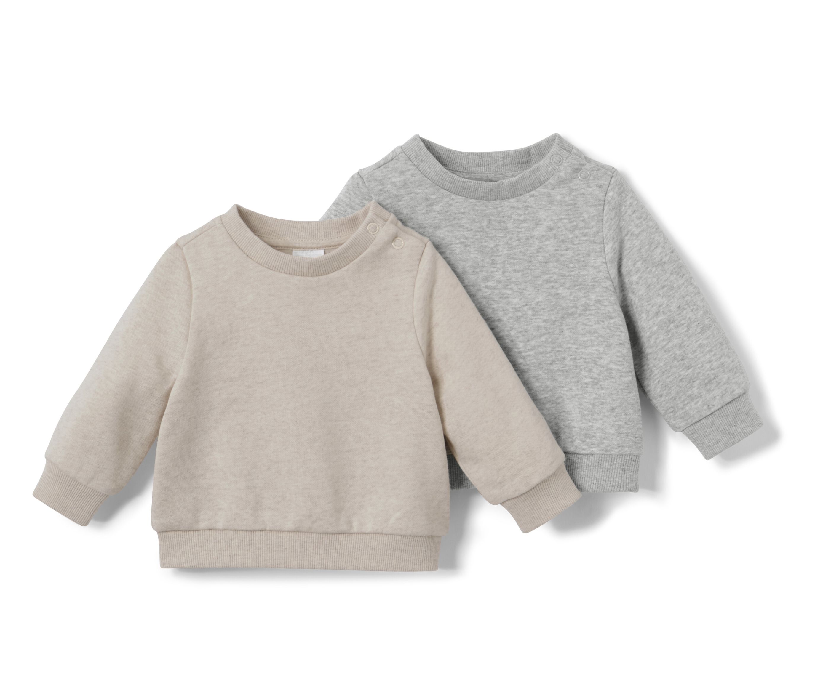 Tchibo - 2 Baby-Sweatshirts mit angerauter Innenseite - Baby - Gr. 74/80 - beige